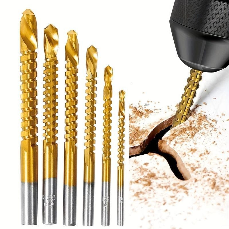 Titanium-coated drill bit set – Durable HSS metal drill bits for wood, plastic, and metal
