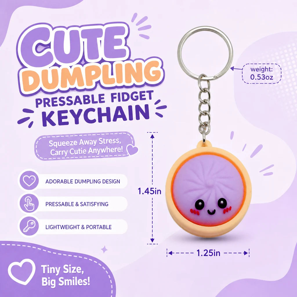 Cute and fun glowing baozi keychain with steamer