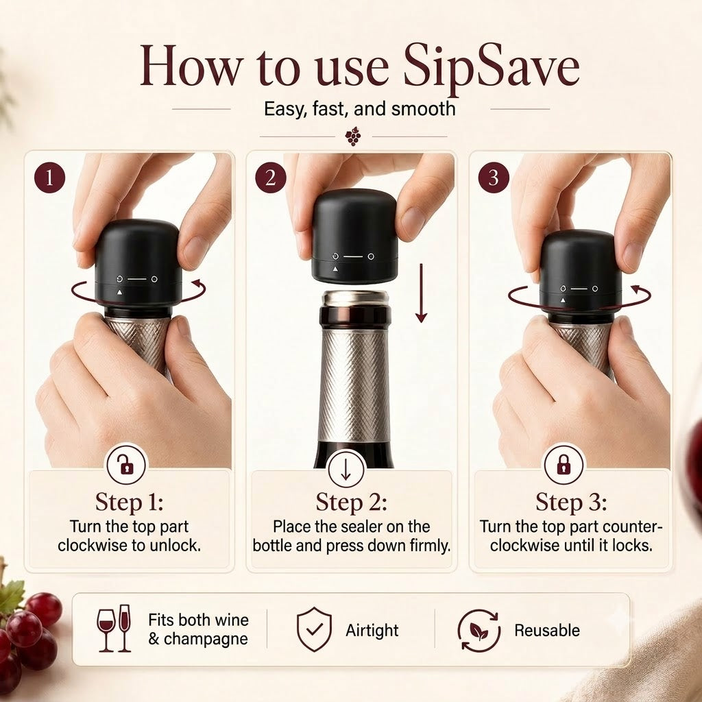 SipSave – Wine and Champagne Stoppers