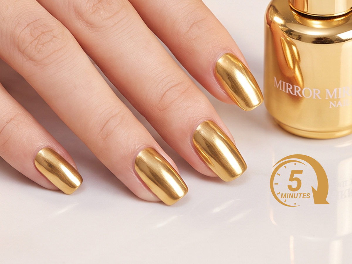 Shiny Metallic Mirror-Effect Nail Polish