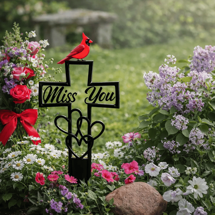 🐦💖 Metal Memorial Plaque for Cemetery ✝️