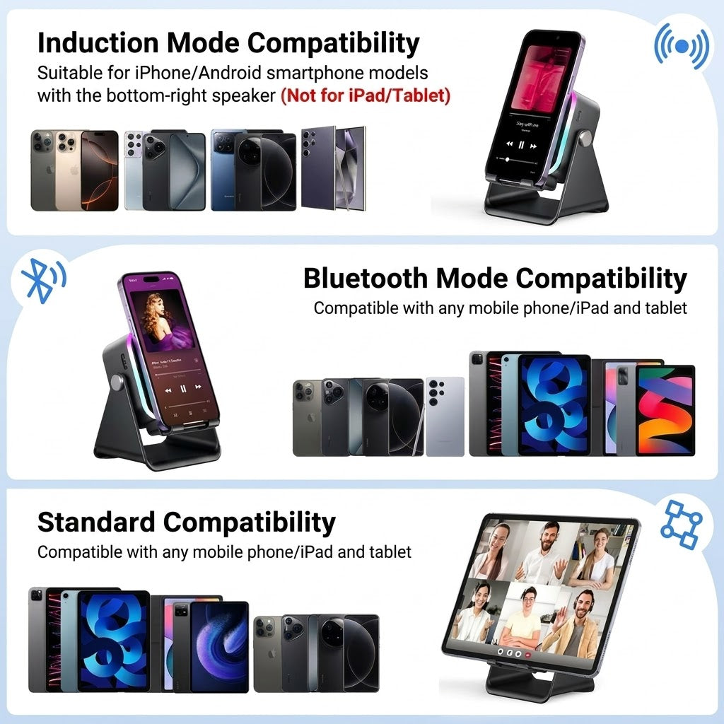 Wireless Induction Speaker & Phone Holder