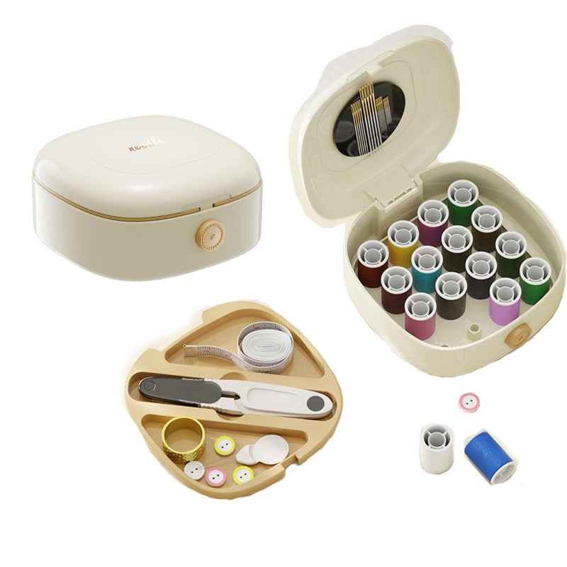 Double-Layer Magnetic Sewing Kit – Luxury Sewing Box with Thread and Needles