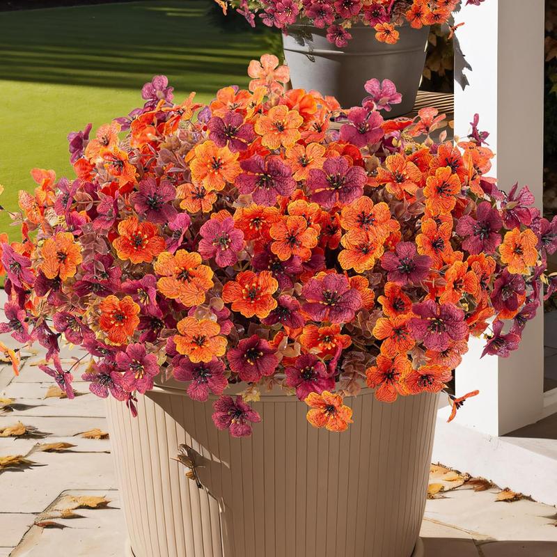 Artificial Flowers for Garden Decoration – Set of 8 Pieces for Outdoors