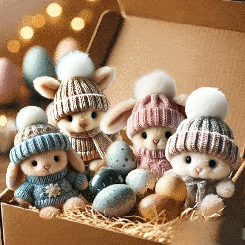 Handmade Mini Bunny Plushies - Cute Easter Gift & Decoration
