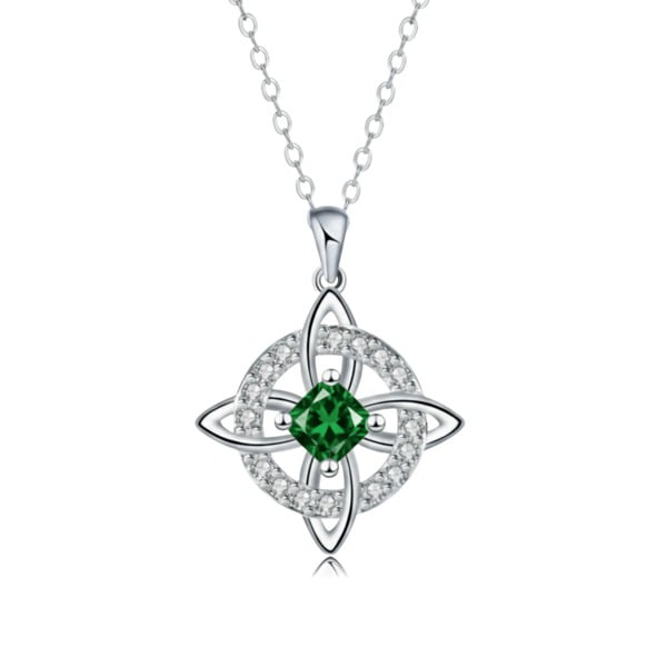 Mystical Witch's Knot Necklace with Birthstone