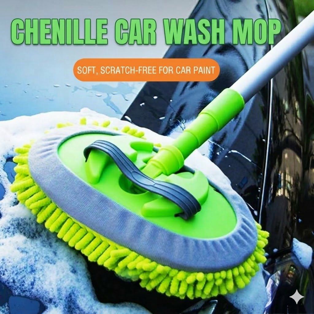 Telescopic car wash mop