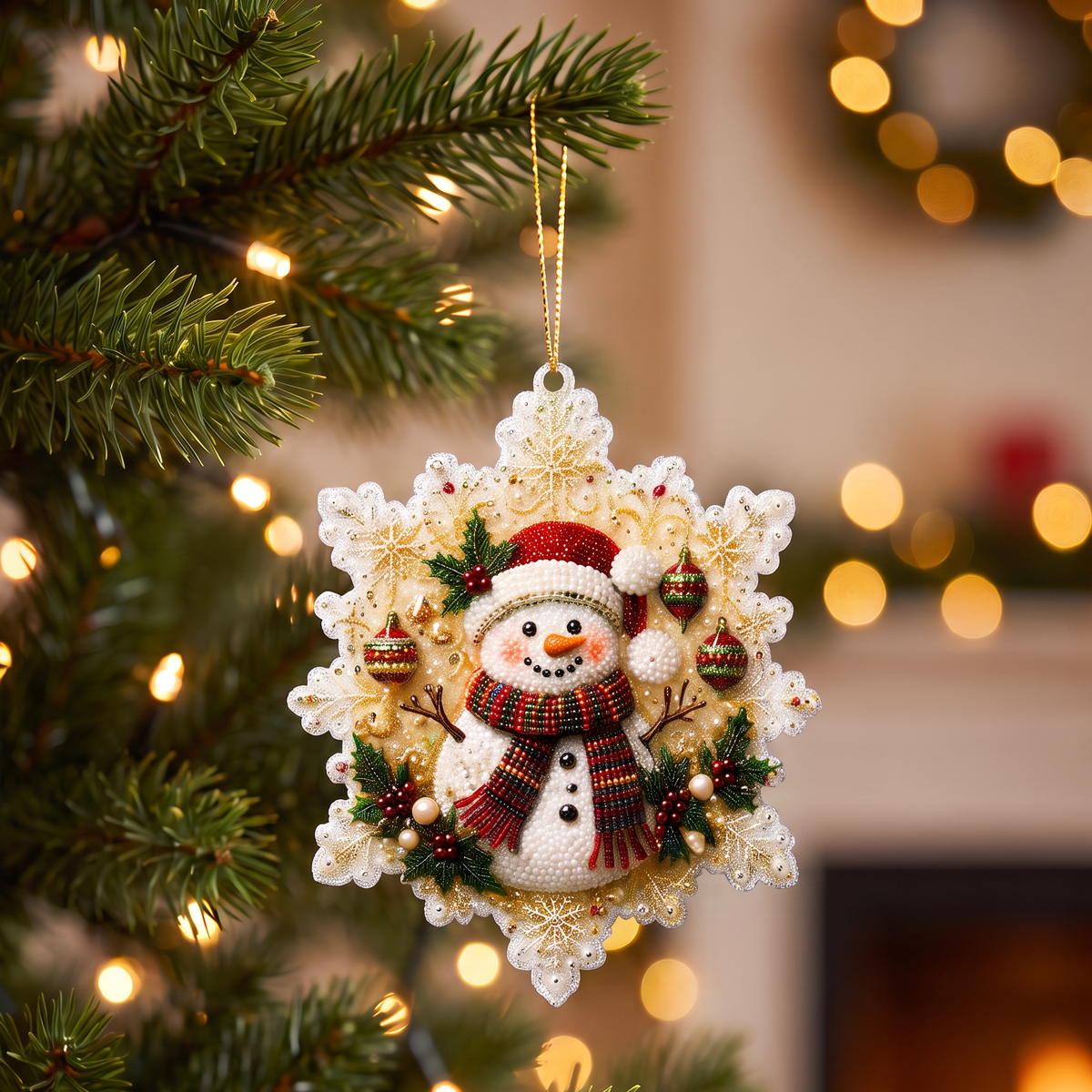 6-Piece DIY Diamond Painting Set for Christmas Ornaments & Decor