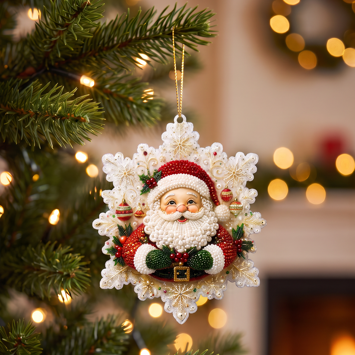 6-Piece DIY Diamond Painting Set for Christmas Ornaments & Decor