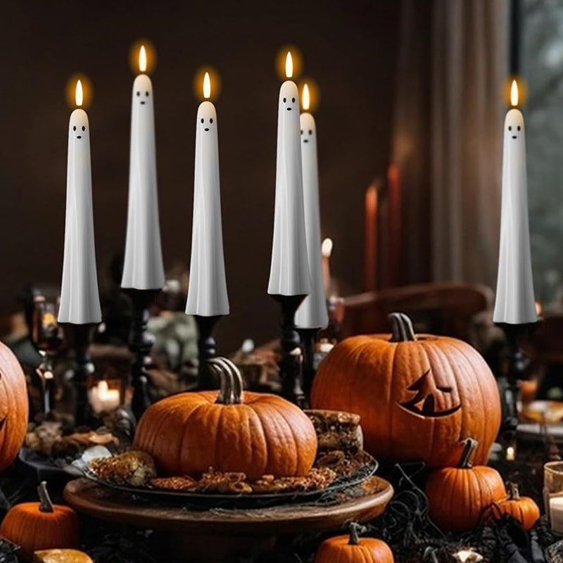 ππ» Remote-Controlled Ghost LED Candles with 3D Flickering Wick π―οΈπ‘ 1 Set (2 Pcs)