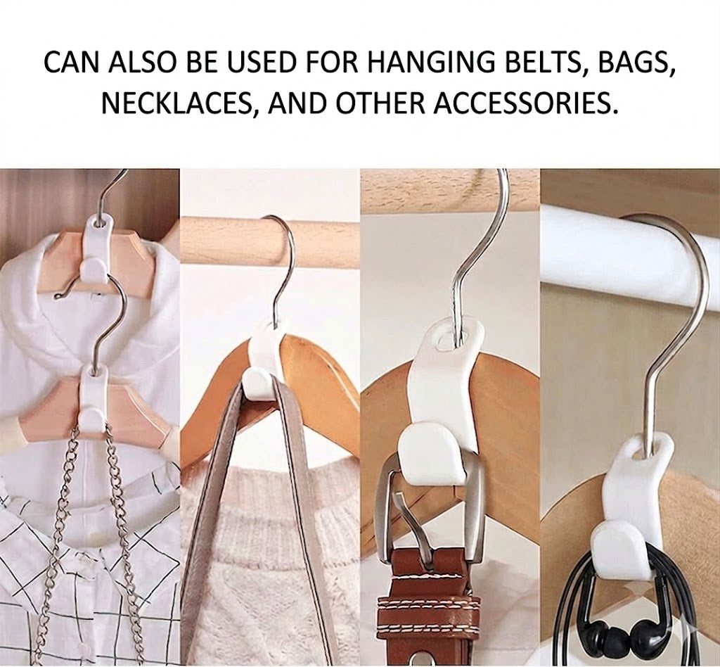 Space-Saving Clothes Hanger Hooks (Set of 12 pieces)