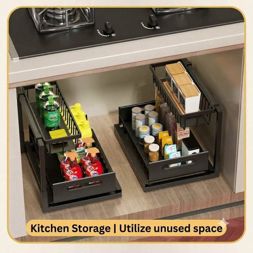 2-Tier Pull-Out Under-Sink Organizer