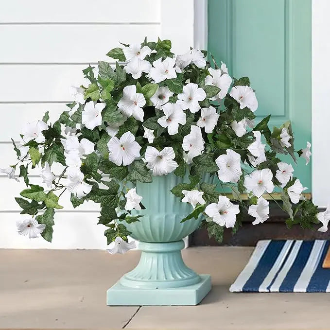 Lifelike Artificial Petunia Bouquet – For Indoor and Outdoor Use