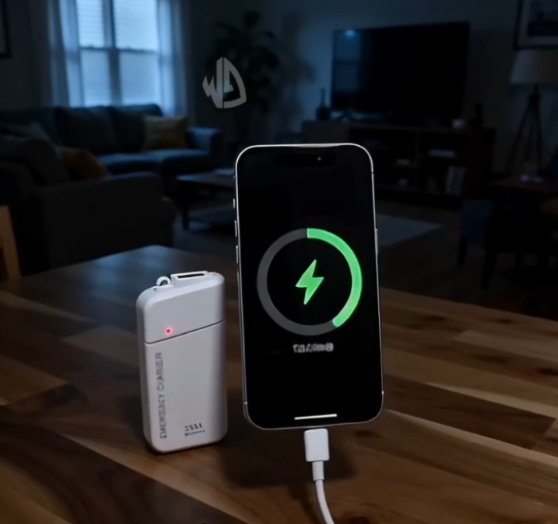 AA Battery Power Bank with LED Flashlight – Emergency Backup Power for Your Phone