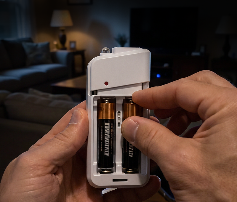 AA Battery Power Bank with LED Flashlight – Emergency Backup Power for Your Phone