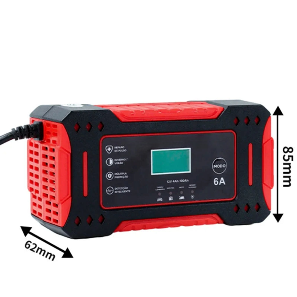 Smart Battery Charger 12V/24V - Fully Automatic Trickle Charger with Pulse Repair Function - For Car, Motorcycle & Boat