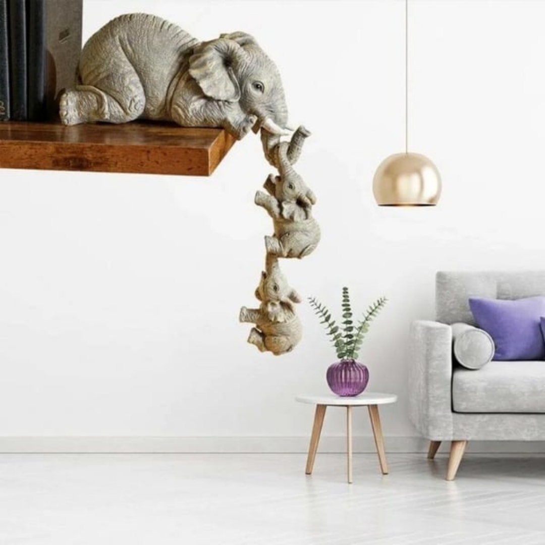 Elephant-Shaped Resin Ornament β A Symbol of Close Family Bonds