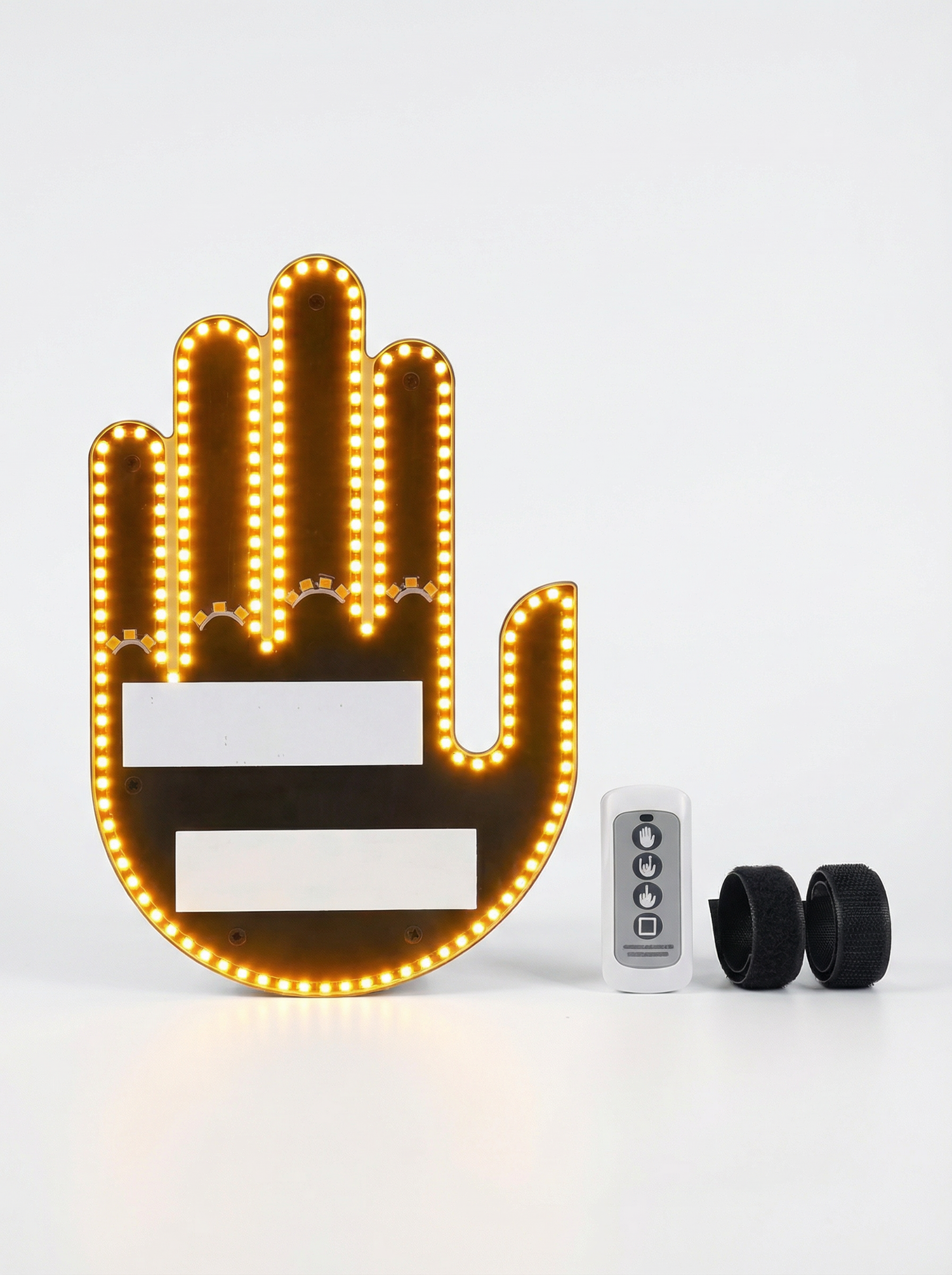 Illuminated hand-shaped car lights