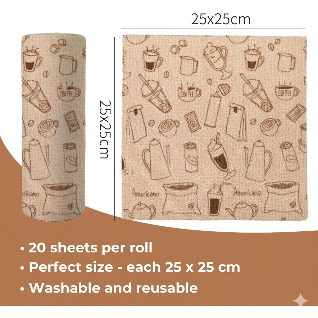 Reusable Microfiber Cloths on a Roll β Tear-Off Cleaning Cloths