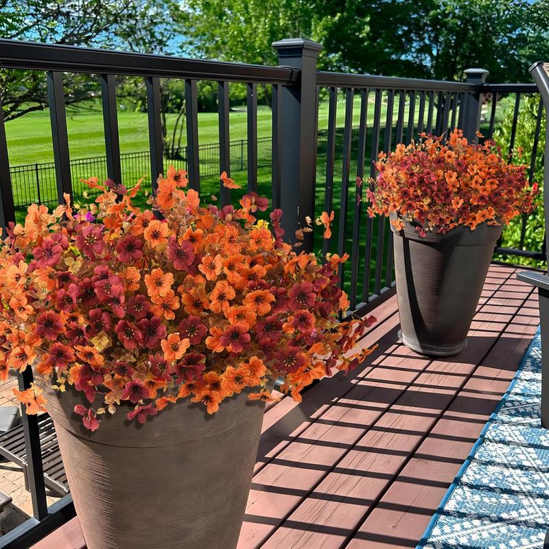 Artificial Flowers for Garden Decoration – Set of 8 Pieces for Outdoors