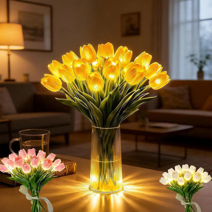 Romantic LED Tulip Lamp - Ambient Night Light - Artificial Flowers with Light - Decoration
