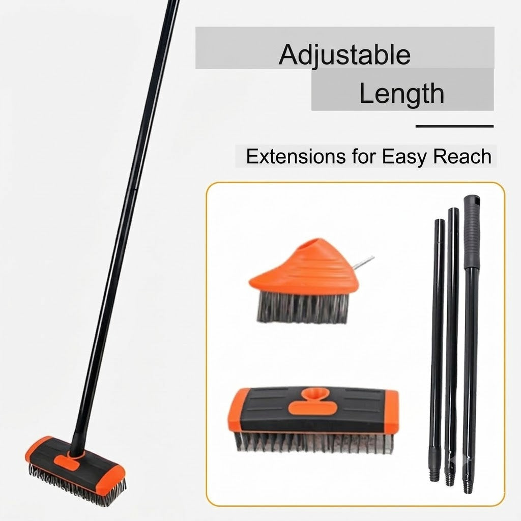 🧹Grout Brush Set for Tiles – 3-in-1 Garden Tool for Patio and Driveway