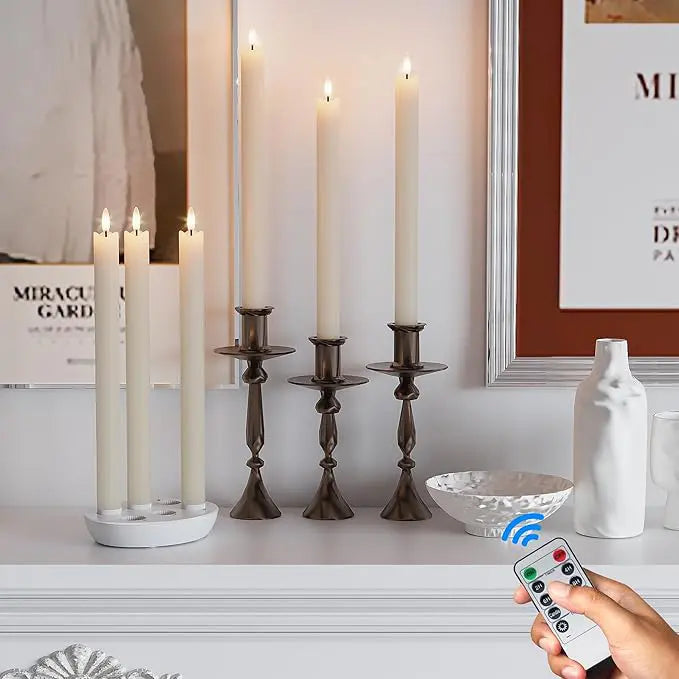 Atmospheric Rechargeable LED Candles with Remote Control & Timer