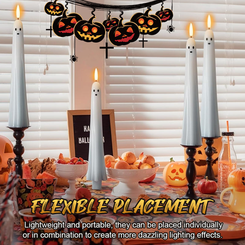 ππ» Remote-Controlled Ghost LED Candles with 3D Flickering Wick π―οΈπ‘ 1 Set (2 Pcs)