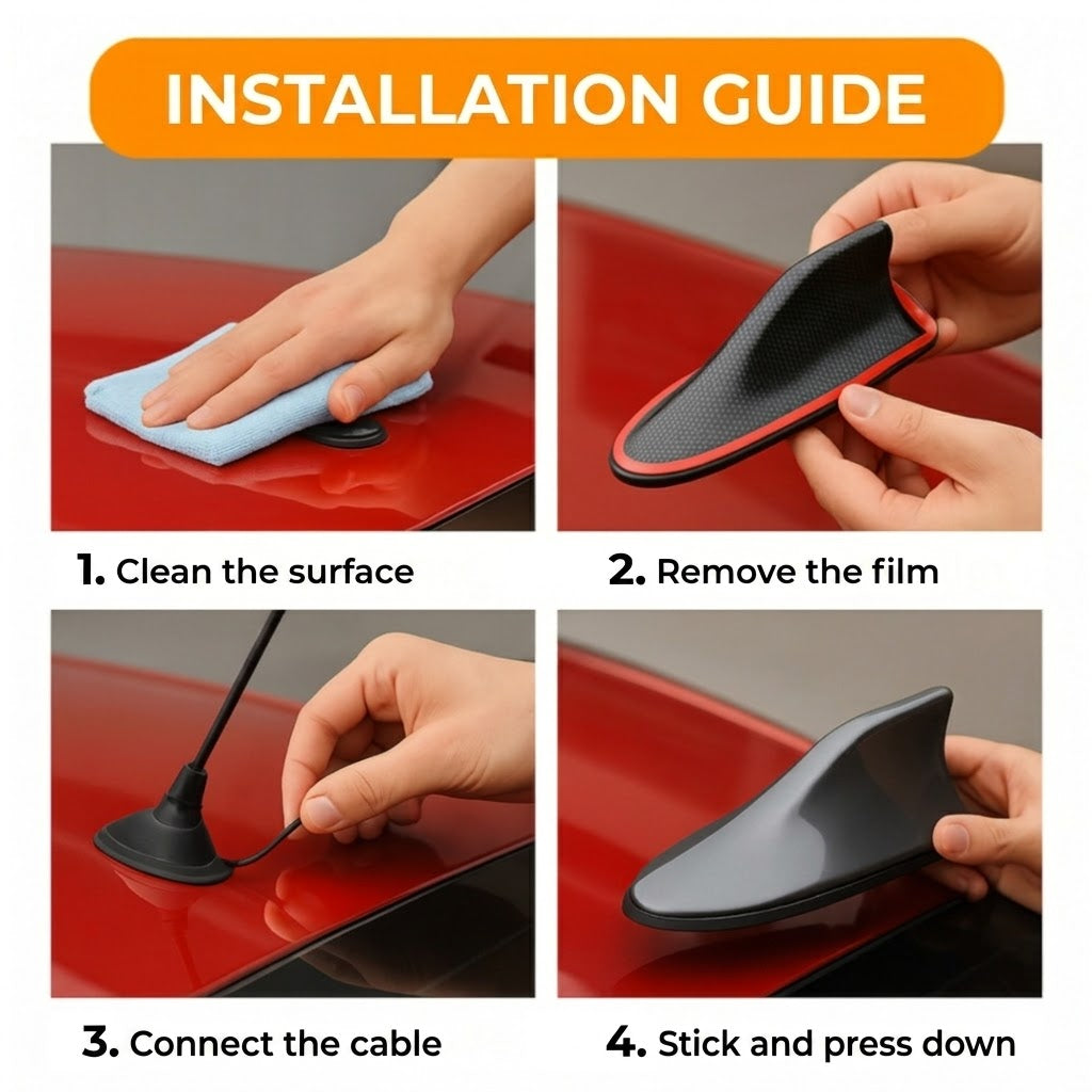 Shark Fin Car Antenna Amplifier - Improved Radio Reception