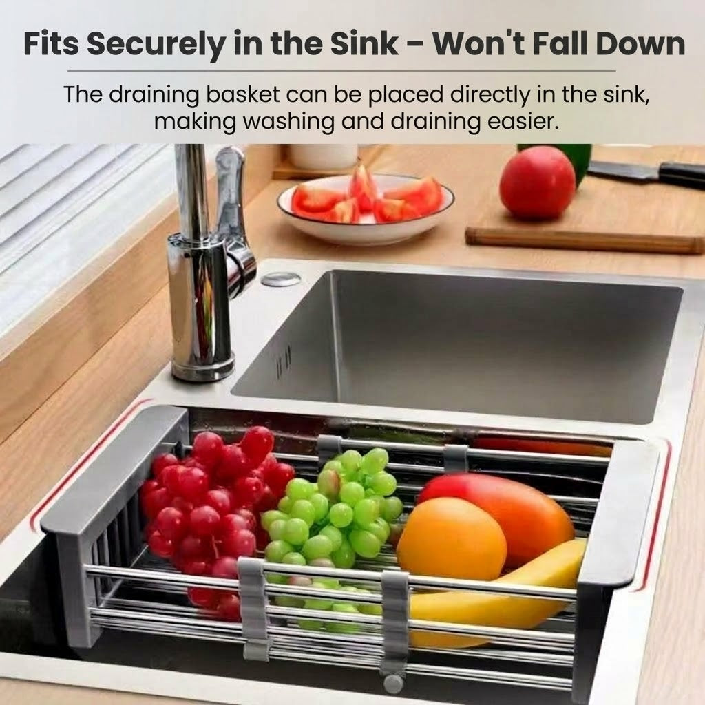 Adjustable Over-the-Sink Dish Drying Rack