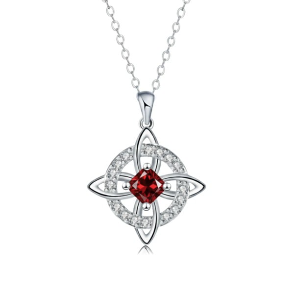 Mystical Witch's Knot Necklace with Birthstone