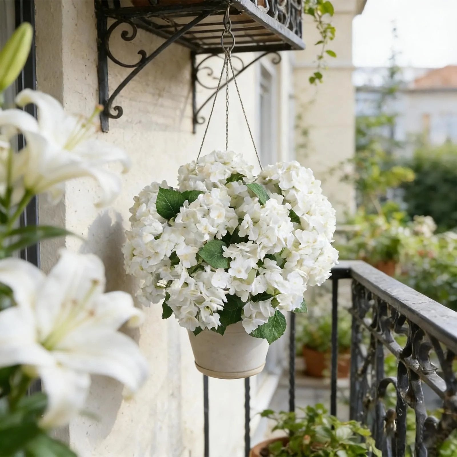 🌼Artificial Hydrangea for Outdoors – UV-Resistant, Waterproof & Wind-Resistant 💐