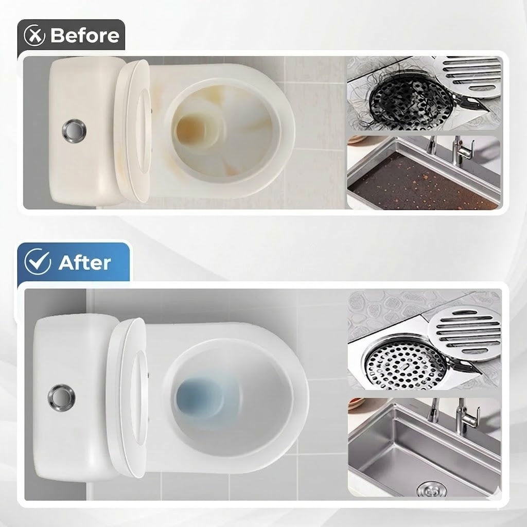 ๐ฝ Fast-Acting Drain Clog Remover Tablets โ Suitable for Kitchens, Bathrooms, and Drains