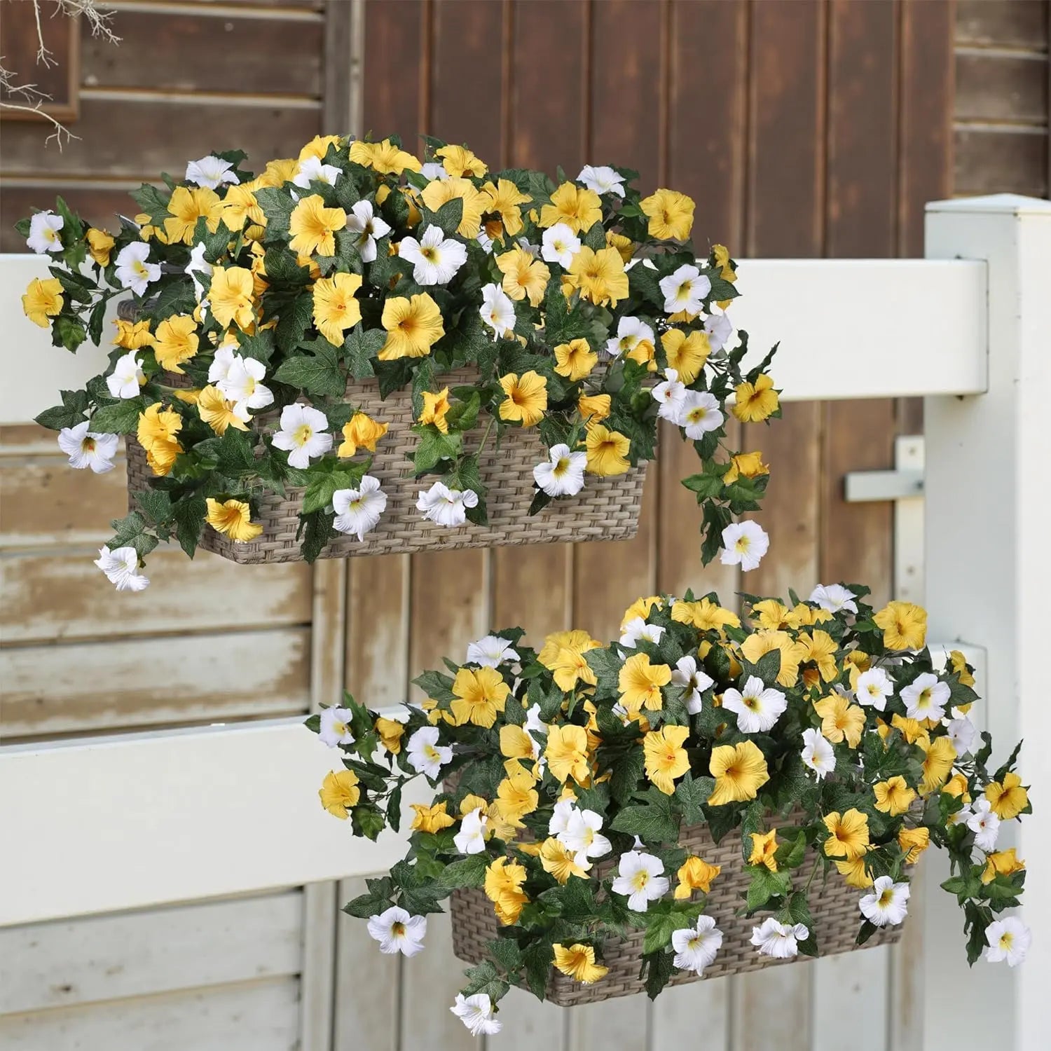 Lifelike Artificial Petunia Bouquet – For Indoor and Outdoor Use