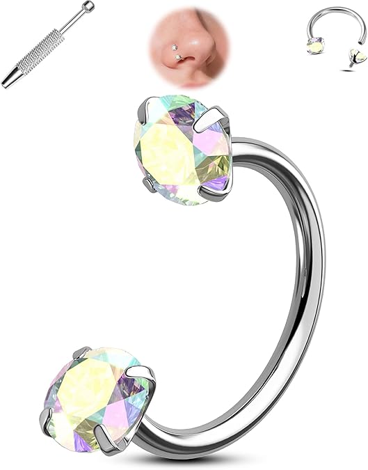 Horseshoe Nose Ring – Internally Threaded, Comfortable to Wear