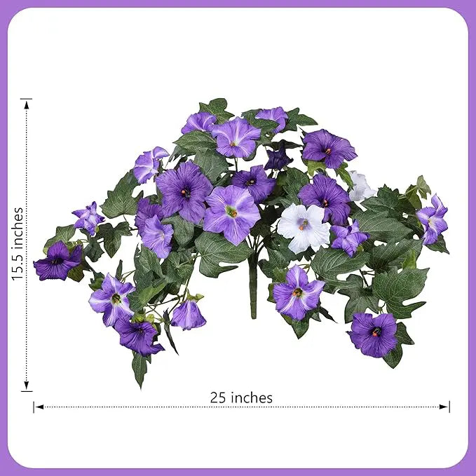 Lifelike Artificial Petunia Bouquet – For Indoor and Outdoor Use