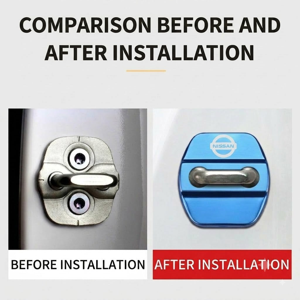 Premium Car Door Lock Protection Pads | Set of 4
