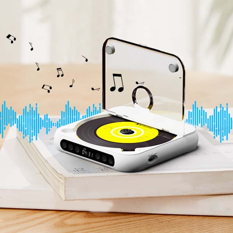 Portable CD Player with Bluetooth – Rechargeable Discman for Car & Travel (Anti-Shock)