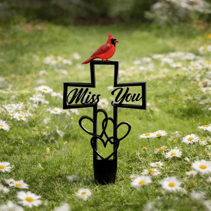 🐦💖 Metal Memorial Plaque for Cemetery ✝️