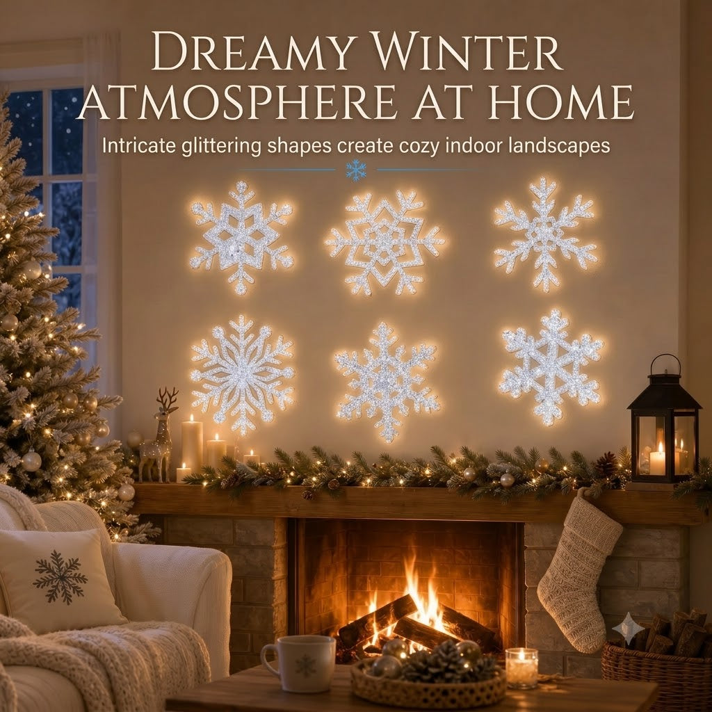 Glow-in-the-Dark Snowflake Wall Stickers