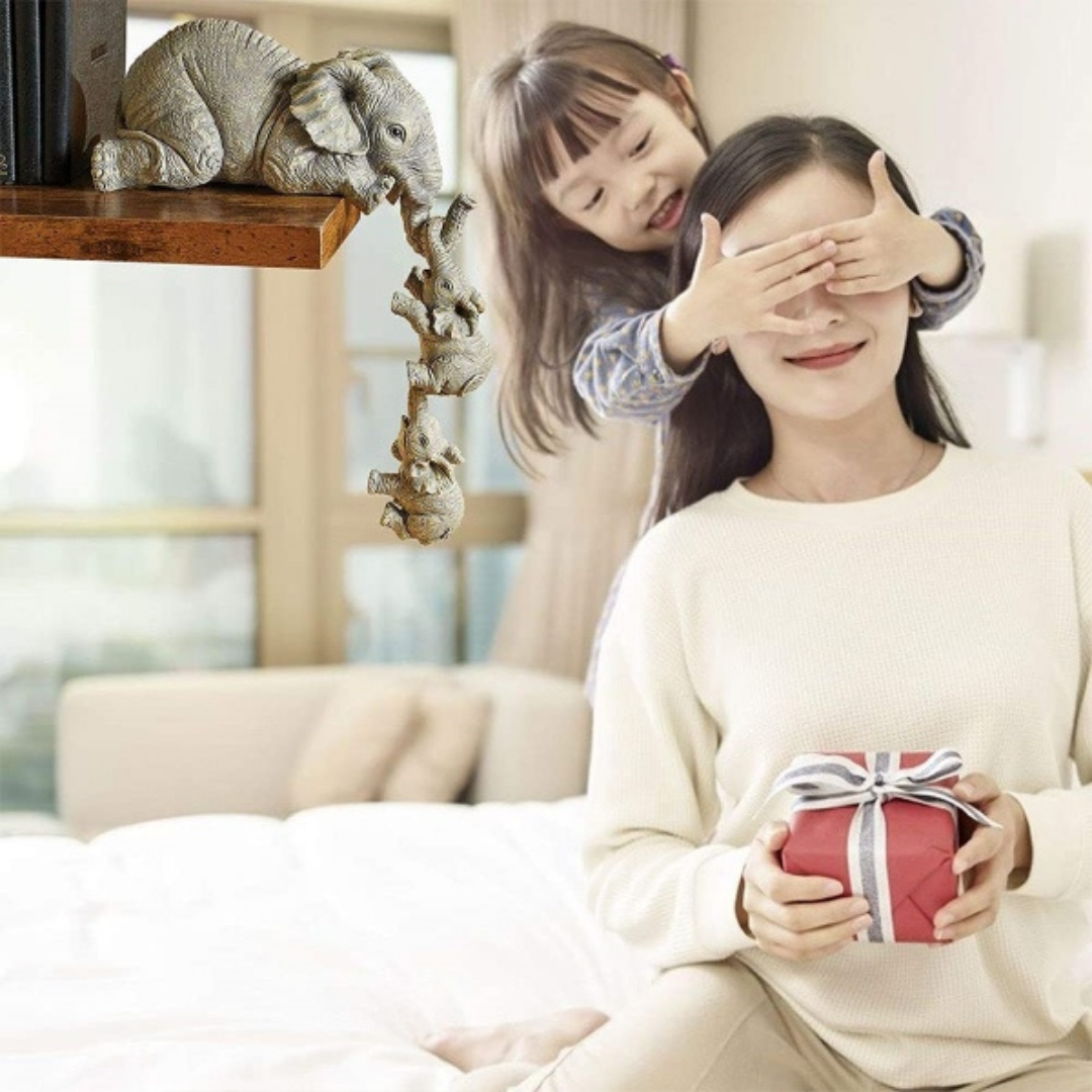 Elephant-Shaped Resin Ornament β A Symbol of Close Family Bonds