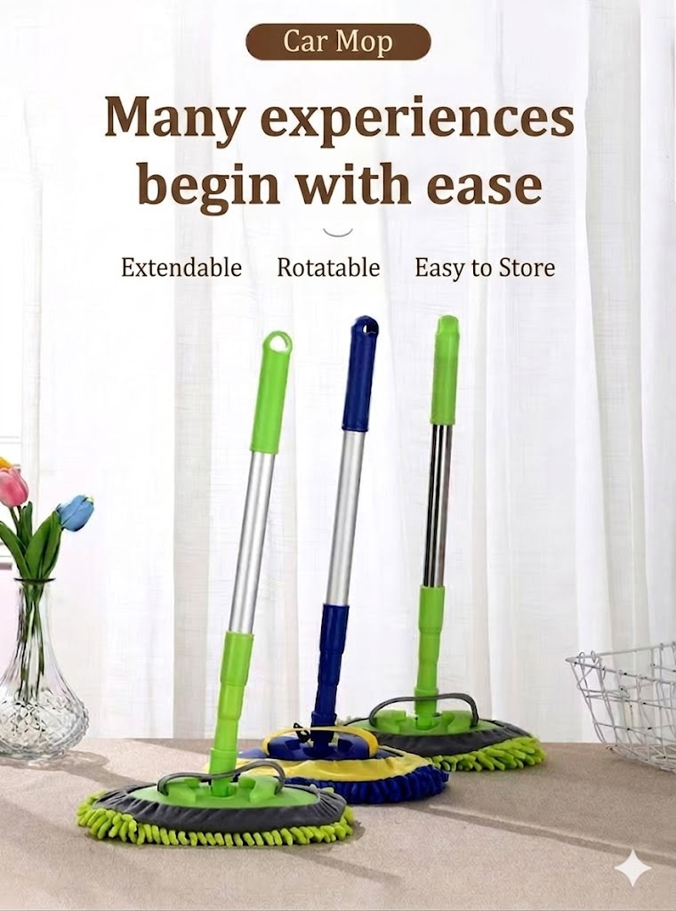 Telescopic car wash mop