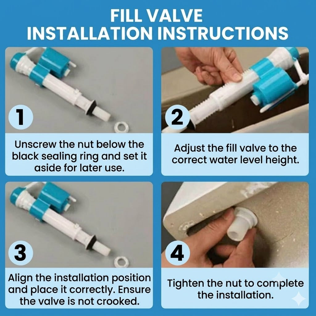 🚽 Universal Toilet Float Valve – Height Adjustable