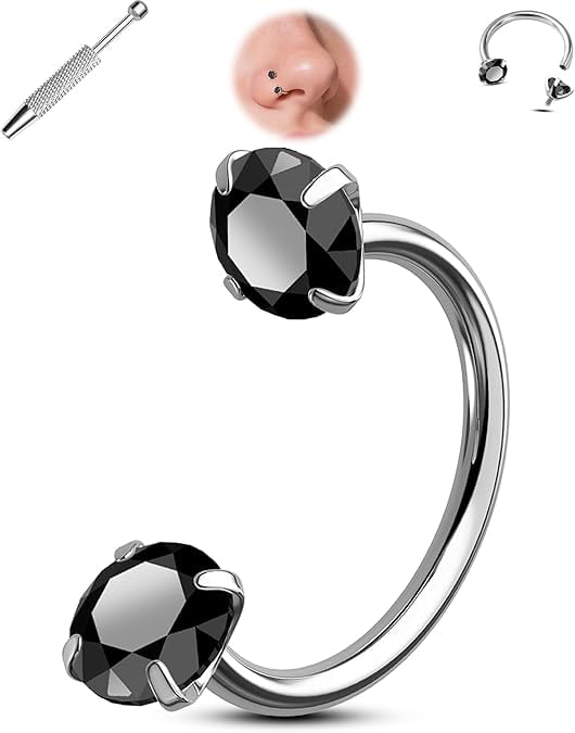 Horseshoe Nose Ring – Internally Threaded, Comfortable to Wear