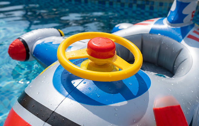 Inflatable Airplane-Shaped Swim Ring for Children