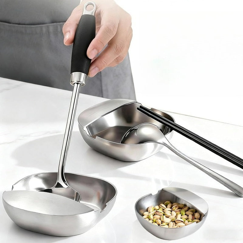 Luxury Stainless Steel Spoon Rest for Kitchen Counter – High-Quality Ladle Holder