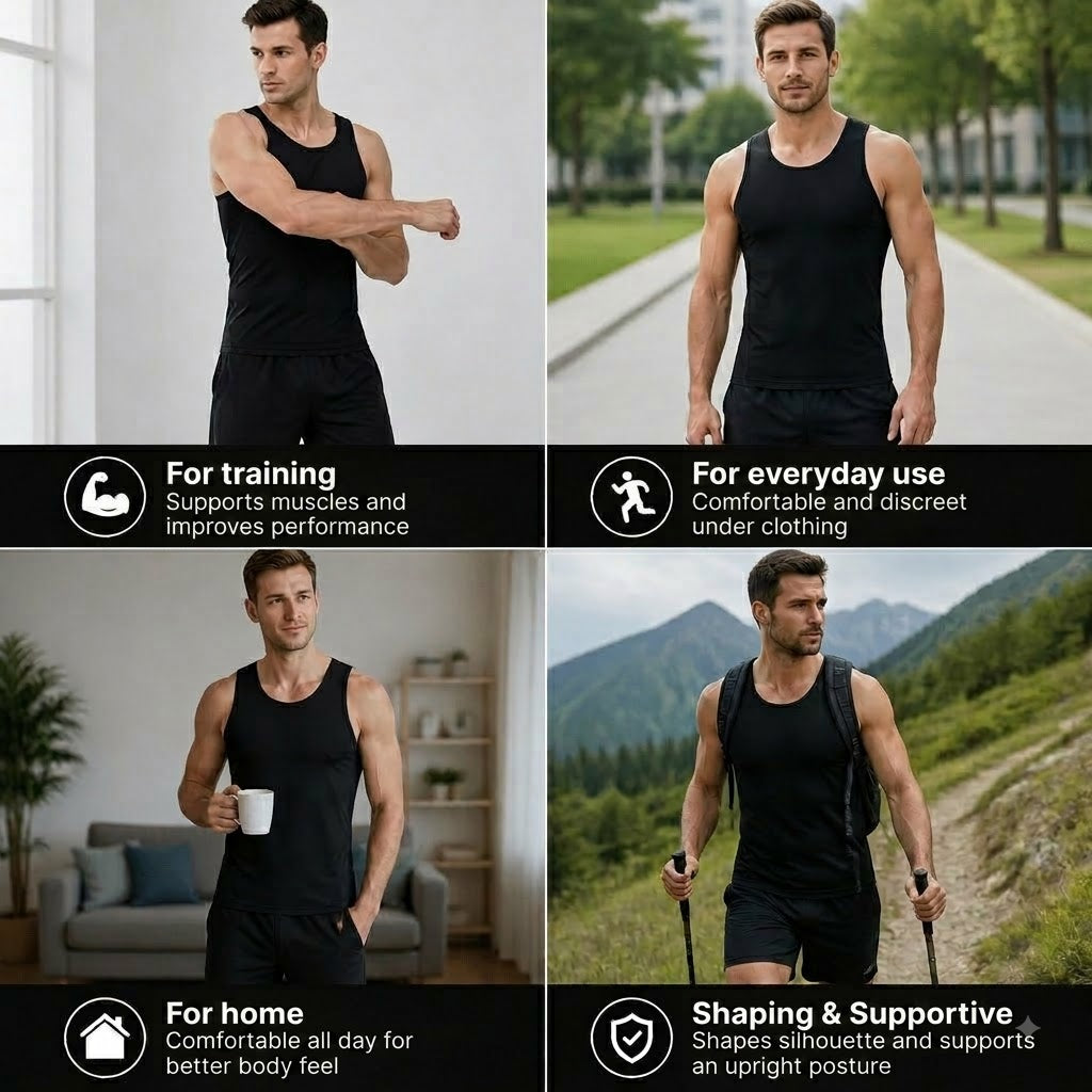 🔥 Limited Time: 50% OFF❗️❗️ Men's Compression Vest / Slimming Undershirt – Perfect for Workout & Fitness