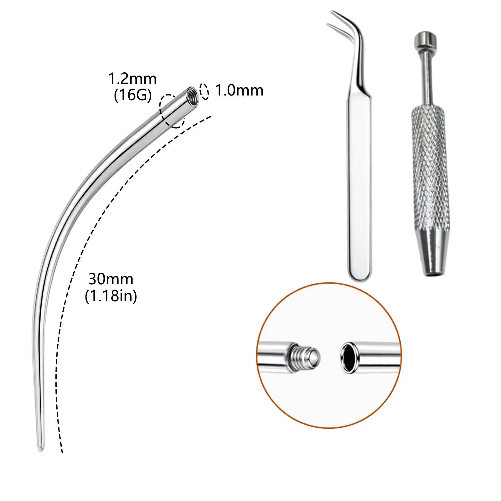 Horseshoe Nose Ring – Internally Threaded, Comfortable to Wear