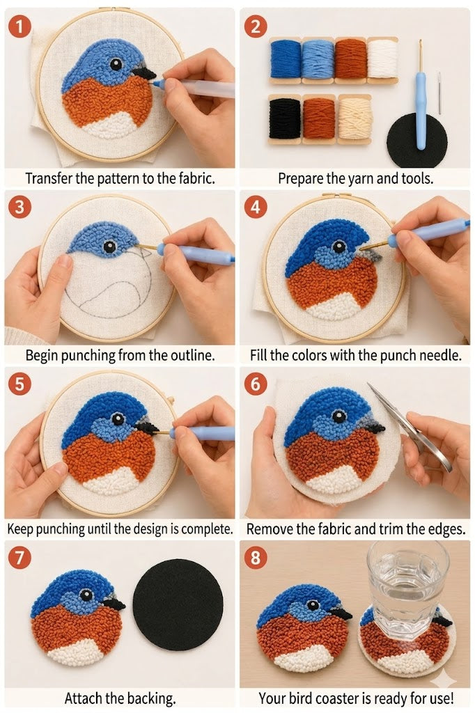 DIY Bird Coaster Knitting Kit