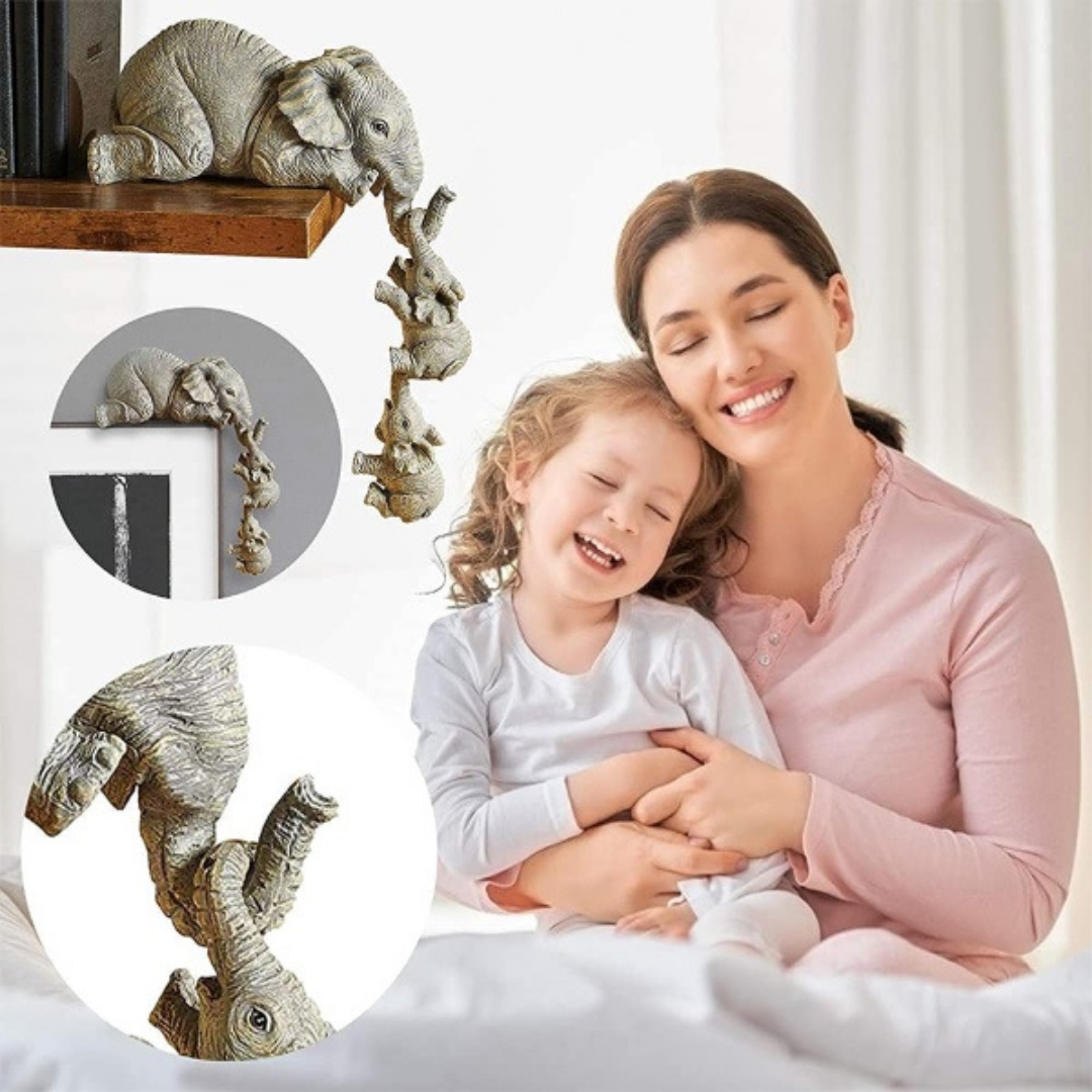 Elephant-Shaped Resin Ornament β A Symbol of Close Family Bonds
